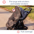 Sun Shade for Strollers (XL Black), Universal Adjustable SPF 30+ Sunshade with See Through Canopy Cover