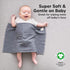Organic Burp Cloths for Baby Girl and Boy, 6-Pack Large Super Absorbent Soft Cotton Burp Rags