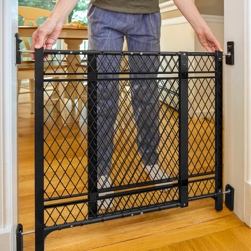 42W 2-Pack, 23-42" 24 Ingenuity Doorway Series Baby and Dog Gate Indoor Outdoor, Won't Rust or Warp, Galvanized Steel