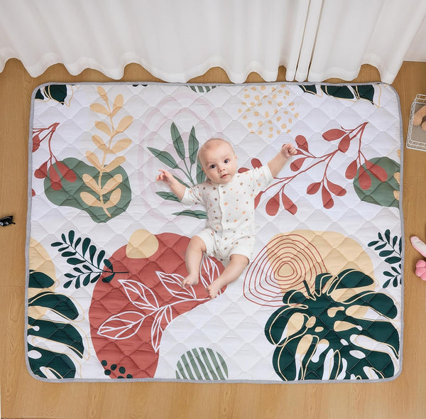 TADO MUSLIN Baby Play Mat 71x59 Inch, Thickened Soft Floor Mat for