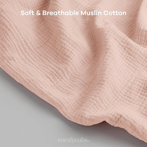 Pack 2 Muslin Nursing Cover of and Changing Pad Compact Size Bundled by Comfy Cubs