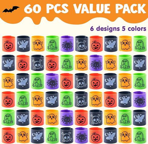 60 JOYIN PCS Halloween Coil Spring for Kids, Mini Magic Springs Toys, Fidget Stress Coils Toy for Halloween Party