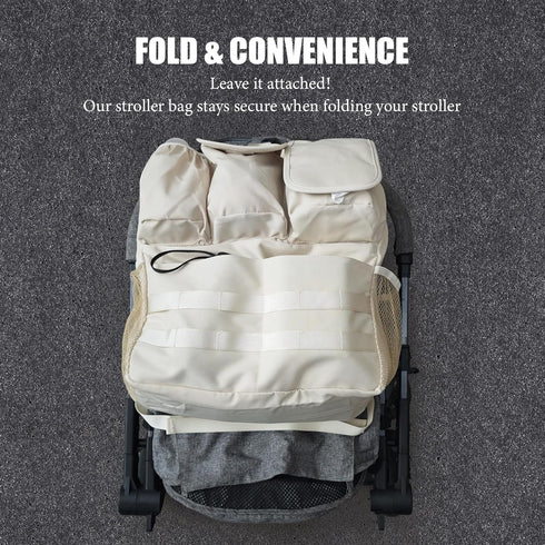 2-in-1 Backpack,Insulated Stroller Organizer Baby Diaper Bag Bottle Holder,Wipes and Phone Pocket,Shoulder Strap