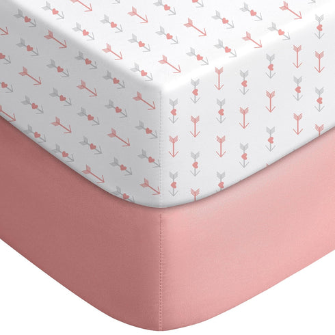 Yoofoss Baby Crib Sheets for Boys Girls, Fitted Crib Sheet 2 Pack