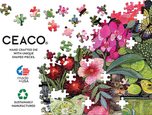 Ceaco - Patiently Waiting - Miriam Bos - 500 Piece Round Jigsaw Puzzle