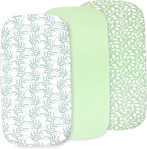 3-Pack Bedside Sleeper Bassinet Sheets | GOTS Certified Organic Jersey Cotton, Ultra