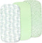 3-Pack Bedside Sleeper Bassinet Sheets | GOTS Certified Organic Jersey Cotton, Ultra