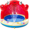 Sloosh Baby Pool Toddler Sprinkler, Crab Splash Pool with Canopy, Baby Wading
