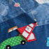 Set 4 Caressma Navy Toddler Bedding Bed-in-a-Bag Pieces, Soft Microfiber Kids Comforter with Cars,Buses & Traffic