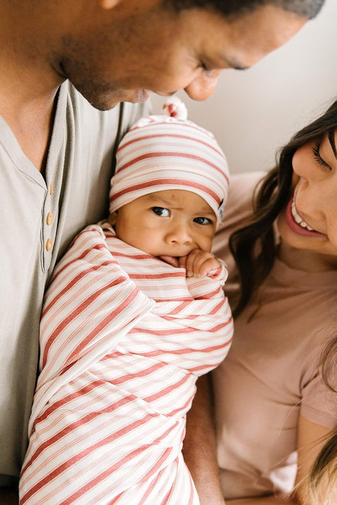 Cinnamon Large Premium Knit Baby Swaddle Blanket
