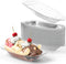Avant Grub 50 Pack Recyclable 8oz Plastic Banana Split Boats, Durable Disposable Ice Cream Sundae Dishware