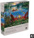 550 Piece Jigsaw Puzzle for Adults: Adirondack Chairs and FIRE by J. Charles, 24X18 Country Life