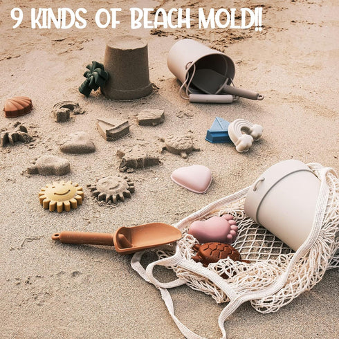 14 Set 2 2 9 1 Summer Hungdao Pcs Silicone Beach Toys Travel Beach Sand Toys Include Silicone Bucket Pail, Shovel, Sand