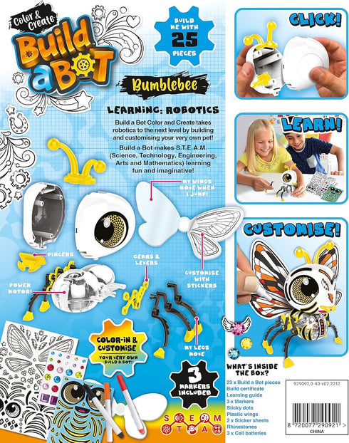 Build a Bot Color & Create Medium Bumblebee, Build Your Own Robotic Pet to Customize