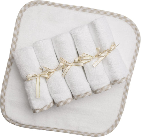 6 Set Set) Channing & Yates Premium Boutique Hooded Baby Towels and Washcloth - Organic Viscose Made from Bamboo Baby
