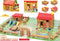 Wooden Logs Toys Farm Playset, 207 Pieces Wooden Construction Set for Animal Farm for Ages 3-6