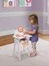 Toy Doll High Chair with Accessories by Badger Basket for 18 inch Dolls