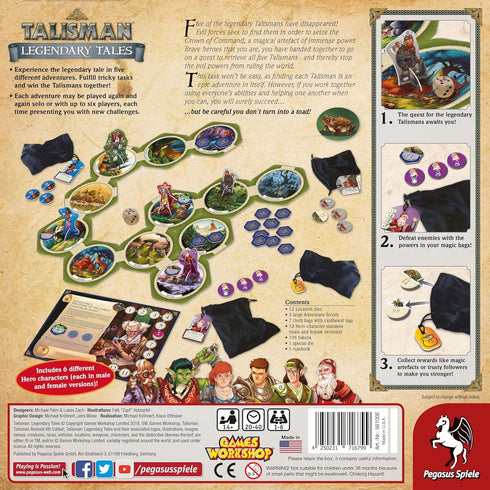 Pegasus Spiele Talisman - Legendary Tales Board Game, Multicolor