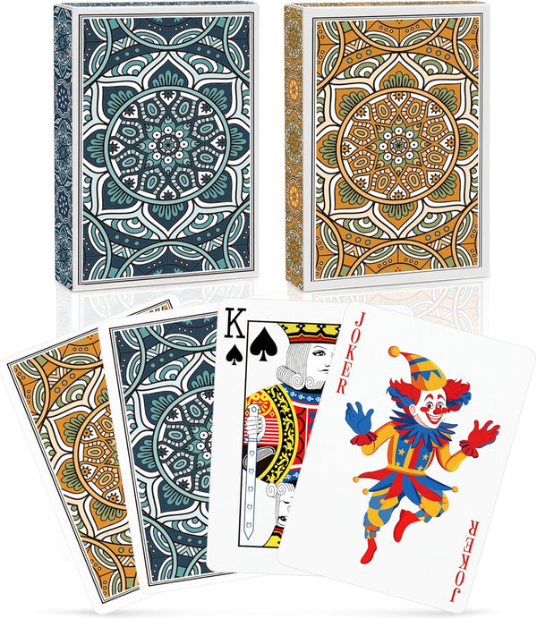 Playing Cards 2 Pack - Standard Poker Cards Professional Set, Fun Card Games for Adults, Easy Shuffle