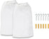 Simple Houseware 2 Pack Stuffed Animal Toy Hammock Net, Corner Wall Storage for Kids Room, White