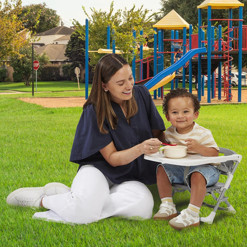3-Point PrimoBaby SproutSeat Booster Seat for Kitchen Chair - Portable Folding Design, Travel Baby Beach Essentials