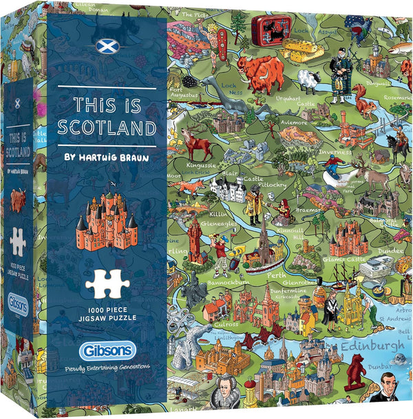 This is Scotland | 1000 Piece Jigsaw Puzzle | Attractions Map Puzzle