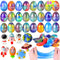 JOYIN 24 Pcs Galaxy Slime Eggs with Toys, Unscented, Multi-color, Easter, Space