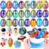 JOYIN 24 Pcs Galaxy Slime Eggs with Toys, Unscented, Multi-color, Easter, Space
