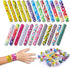 50-Piece Slap Bracelets, Easter Basket Fillers for Toddlers & Kids, 25 Unique Designs