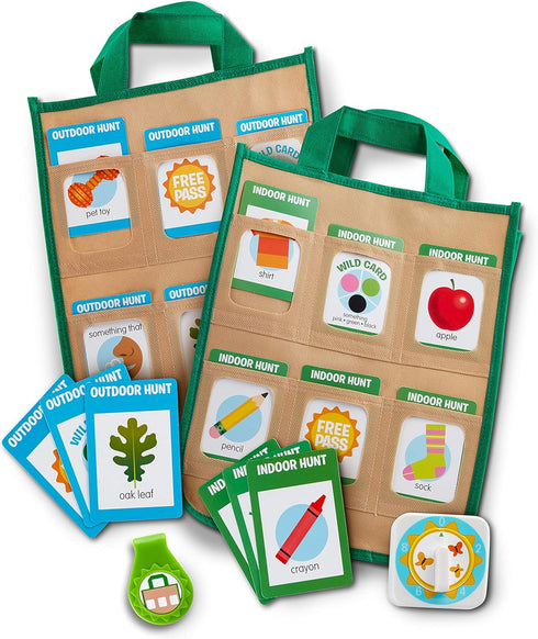 Melissa & Doug Let’s Explore Indoor/Outdoor Scavenger Hunt Play Set, 80 Double-Sided Cards for Kids 4+