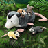5 Pcs Stuffed Opossum Plush Toy Set, 1 Mommy Opossum with 4 Cute Baby Opossums, Gift for Opossum Lovers