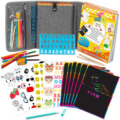 Activity Book for Girls and Boys - Premium Case Includes Large 60-page