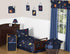 Sweet Jojo Designs Space Galaxy Planets Boy Small Fabric Toy Bin Storage Box Chest For Baby Nursery or Kids Room - Navy