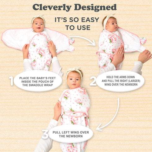 0-3 100% (3-Pack) Bublo Baby Newborn Swaddle Blanket for Month, Swaddles for Newborns Baby Girls Boys, Organic Cotton
