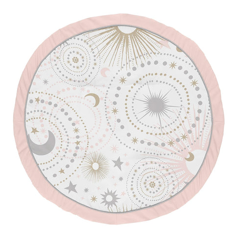 Sweet Jojo Designs Blush Pink, Gold and Grey Star and Moon Playmat