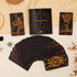 78 Set SUGEYA Tarot Cards with Guide Book, Black Tarot Deck Gift with Tarot Cloth, Chakra Stones and More, Tarot Cards