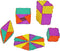 3D Building Set for Learning Math - 32-pc, Made in USA (Triangle/Rectangle/Square)