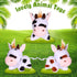 Stuffed Cows, 12 Pieces Assorted Plush Toy Figures, Animals for Holiday Back to School Party Favors, 3.2 x 3 Inch