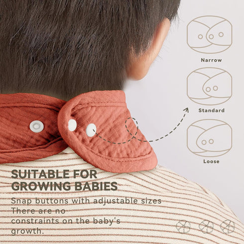Adjustable Cotton Baby Bibs for Drooling and Teething