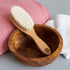 Soft Wooden Baby Hair Brush for Newborns & Toddlers, Ultra Soft Natural Goat Hair in Chic Gift Box