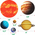 Giant Magnetic Solar System with 12 Individual Briefing Magnets - Perfect for Toddlers and Kids