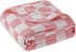 Ultra-Soft Muslin Baby Blanket - Swaddle & Crib for Girls, Pink Checkered