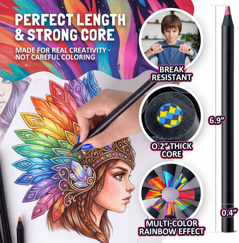 8 2026, nutty toys Jumbo Rainbow Pencils - Pre-sharpened Multicolored Pencils, Top Boy & Girl Easter Basket Stuffer