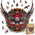 ESTROSO 500 20.9x16.4 Inches Wooden Puzzles for Adults - Bald Eagle Mandala Piece Wooden Jigsaw Puzzle - - Giftable