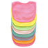8 Pack 8 Count Neat Solutions Multi-Color Solid Knit Terry Feeder Bib, Girl