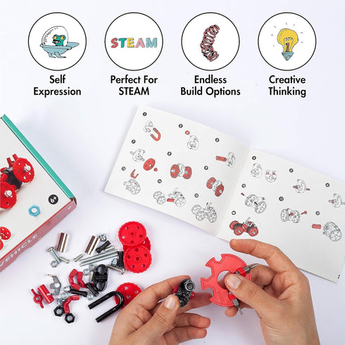 Vehicle Stem Building Toys - Educational Build Your Own Robot Toy for Kids Age 6+ - FormulaBit