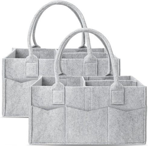 Cute Castle 2 Pack Diaper Caddy Organizer - Portable Baby Caddy Organizer with Handle,