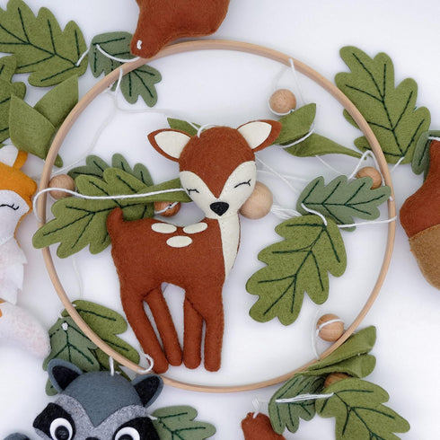Goukurlsma Woodland Crib Mobile Woodland Baby Mobile for Crib Forest Animals Theme Mobile Nursery Decor Baby Crib