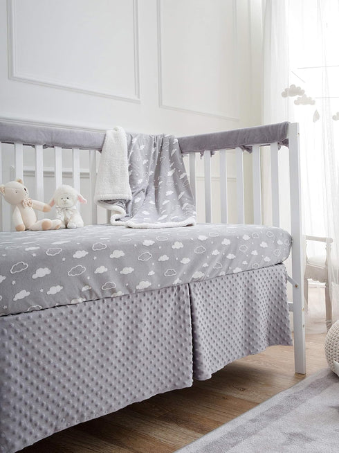 American Baby Company Heavenly Soft Chenille Sherpa Receiving Blanket, 3D Gray, 30" x 35", Warm and Cozy
