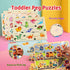 MEZHOBBY 1-3 6 Pack Wooden Peg Puzzles for Toddlers Toddler Puzzles, Preschool Educational Learning Puzzle Toys